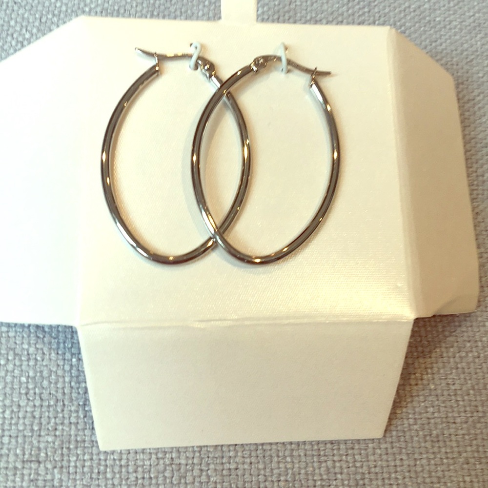 Silver hoop earrings